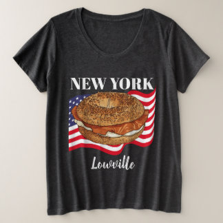 Personalisiertes dunkles Oberteil für Frauen in Üb Große Größe T-Shirt