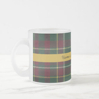 Personalisiertes dunkles Tartan Karomuster mit ind Mattglastasse