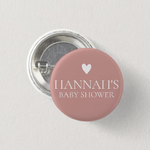 Personalisiertes Dusty Pink/Rose Kindermädchen Button