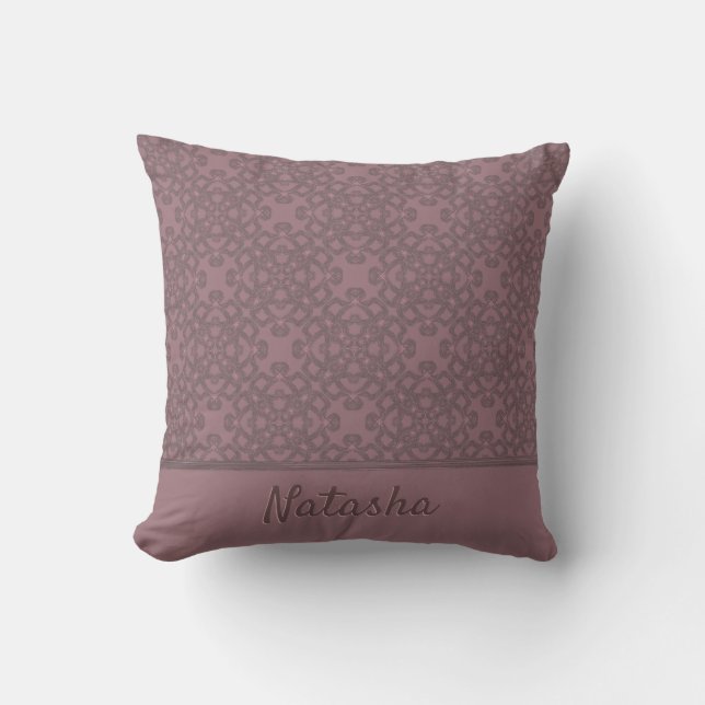 Personalisiertes Dusty-Rose-Muster Kissen (Vorderseite)