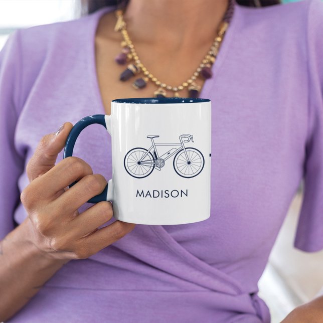 Personalisiertes E Bike macht mich glücklich Gag C Tasse (Von Creator hochgeladen)
