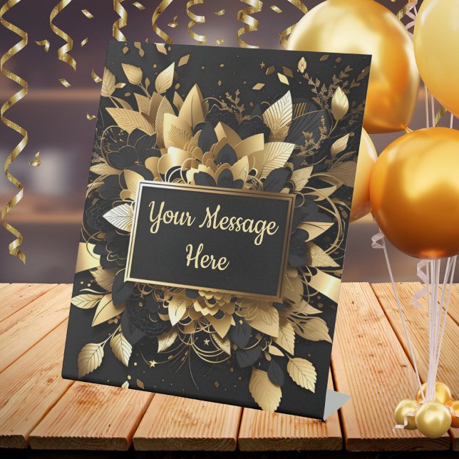 Personalisiertes Edelgold Sockelschild (Von Creator hochgeladen)