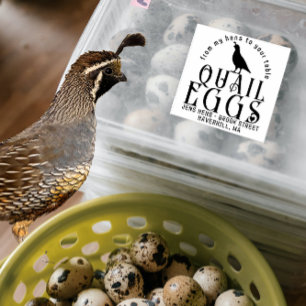 PERSONALISIERTES EGG CARTON LOGO Wachteleier mit H Gummistempel