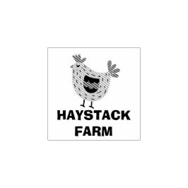 Personalisiertes Ei mit Farmnamen Gummistempel