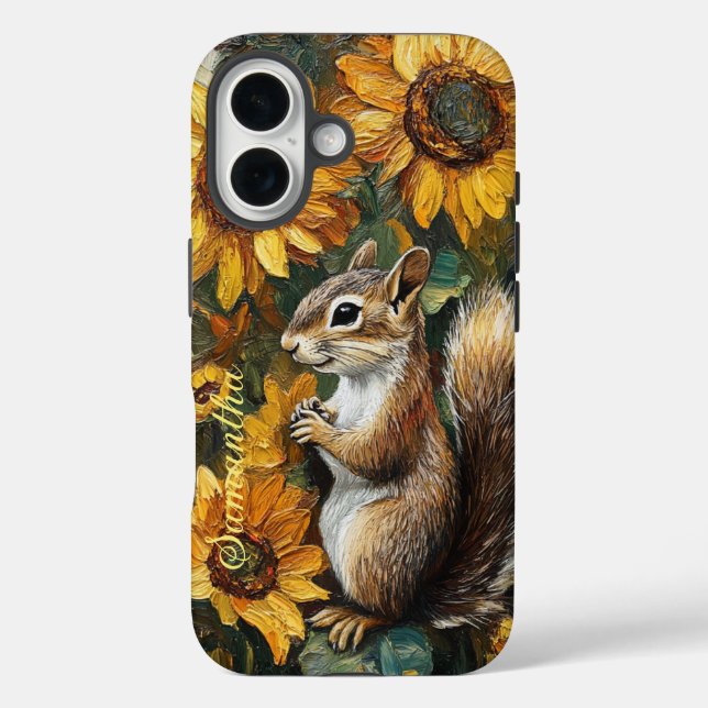 Personalisiertes Eichhörnchen Nibbling Van Gogh Su Case-Mate iPhone Hülle (Rückseite)