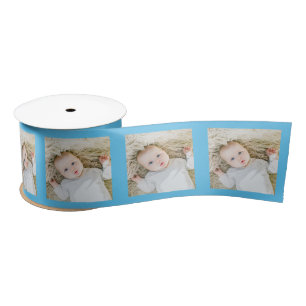 Personalisiertes Ein-Foto-Baby Satinband