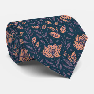 Personalisiertes Einfache Blume Muster Einzigartig Krawatte