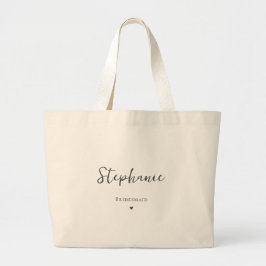 Personalisiertes einfaches Bridesmaid Tote Bag-Ges Jumbo Stoffbeutel
