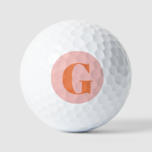 Personalisiertes einfaches fettes Monogramm Rosa u Golfball