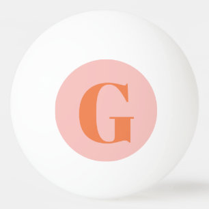 Personalisiertes einfaches fettes Monogramm Rosa u Tischtennisball