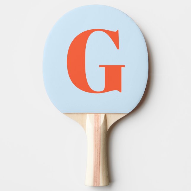 Personalisiertes einfaches fettes Monogramm Soft B Tischtennis Schläger (Vorderseite)