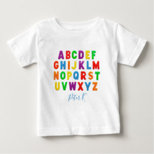 personalisiertes, einfaches frühes Lernen ABC Baby T-shirt