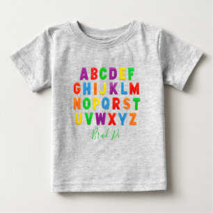 personalisiertes, einfaches frühes Lernen ABC Baby T-shirt