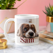Personalisiertes einfaches Hund-Foto- und Namens-A