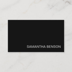 Personalisiertes einfaches modernes schwarzes visitenkarte