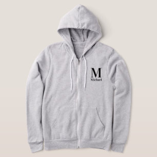 Personalisiertes einfaches Monogramm Hoodie