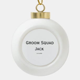 personalisiertes einfaches Monogramm mit Ihrem Nam Keramik Kugel-Ornament