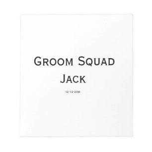 personalisiertes einfaches Monogramm mit Ihrem Nam Notizblock