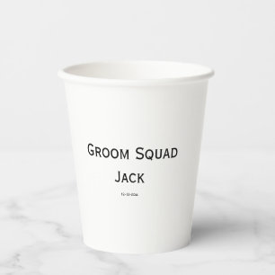 personalisiertes einfaches Monogramm mit Ihrem Nam Pappbecher