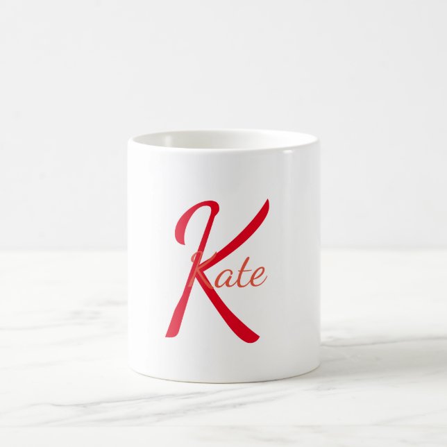 personalisiertes einfaches Monogramm Name Brautjun Kaffeetasse (Mittel)