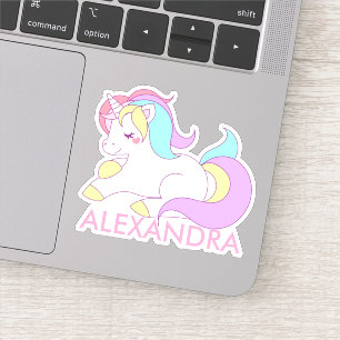 Personalisiertes Einhorn Aufkleber