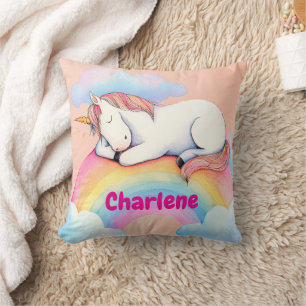 Personalisiertes Einhorn-Geschenk, Wasserfarben,  Kissen
