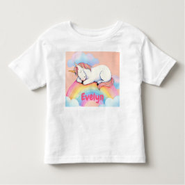 Personalisiertes Einhorn-Geschenk, Wasserfarben,  Kleinkind T-shirt