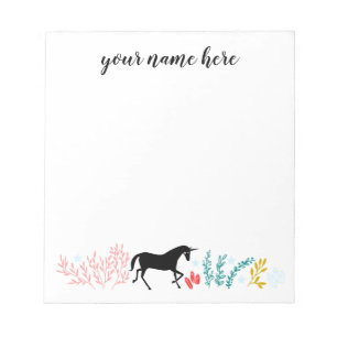 Personalisiertes Einhorn-Notepad Notizblock
