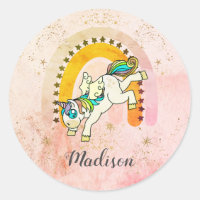 Personalisiertes Einhorn Regenbogen Wasserfarbe