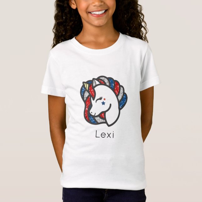 Personalisiertes Einhorn T-Shirt (Vorderseite)