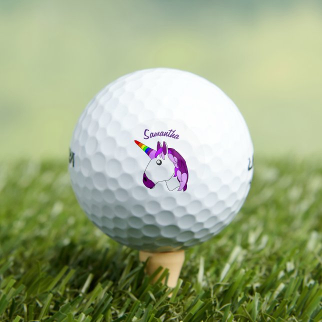 Personalisiertes Einhorndesign Golfball (Insitu T-Shirt)