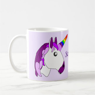 Personalisiertes Einhorndesign Kaffeetasse