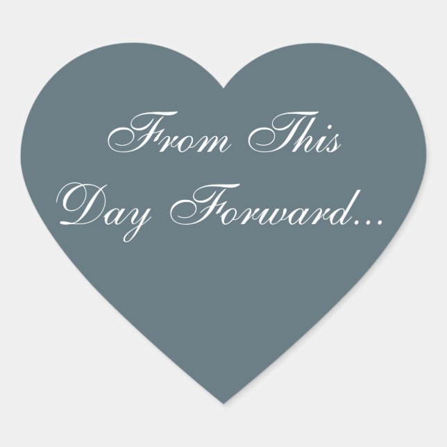 Personalisiertes Einladungshaus Herz-Aufkleber (Vorderseite)