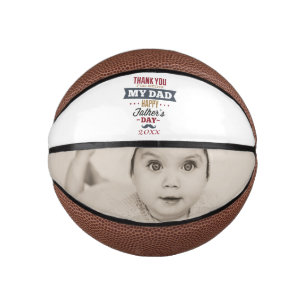Personalisiertes einmaliges Foto-Geschenk für Väte Mini Basketball