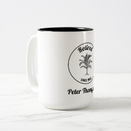 Personalisiertes einmaliges Rentengeschenk Zweifarbige Tasse