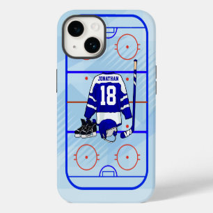 Personalisiertes Eishockey-Design iPhone 14 Hülle