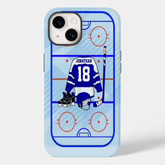 Personalisiertes Eishockey-Design iPhone 14 Hülle