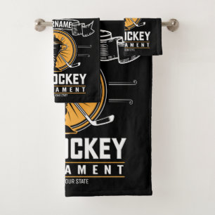 Personalisiertes Eishockeyspiel Badhandtuch Set