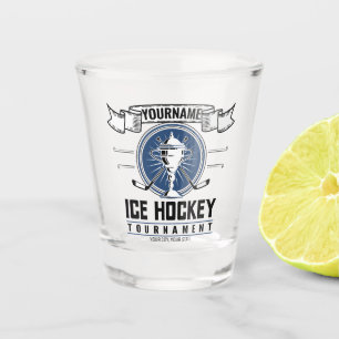 Personalisiertes Eishockeyspiel Schnapsglas