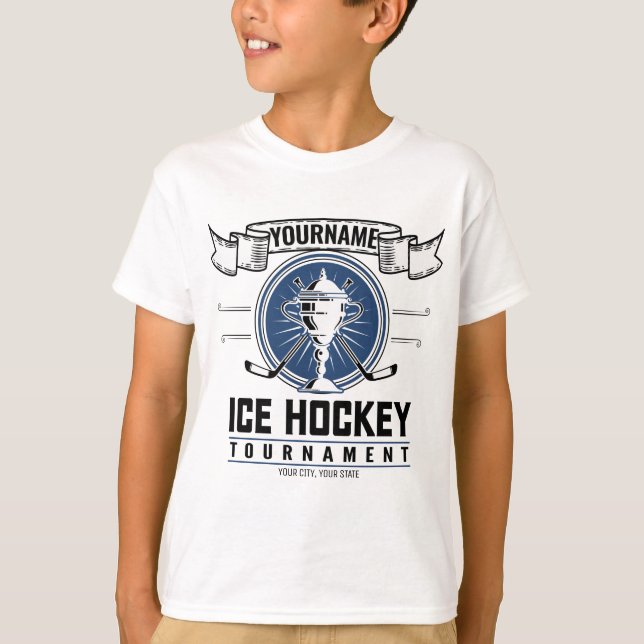 Personalisiertes Eishockeyspiel T-Shirt (Vorderseite)
