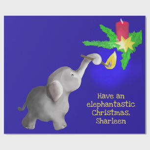Personalisiertes Elefant-astic Geschenkpapier