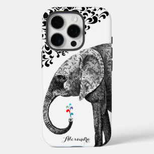 Personalisiertes Elefanten-Damaskus-iPhone 7-Case iPhone 16 Pro Hülle