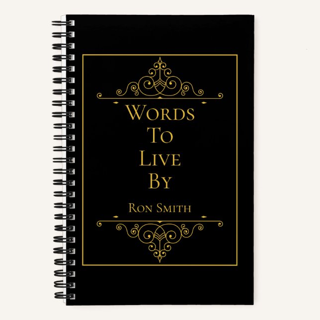 Personalisiertes EleganJournal für Quotes Notizbuch (Vorderseite)