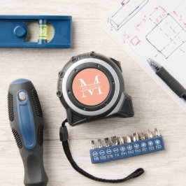 Personalisiertes Eleganpeach Monogram und Name Maßband