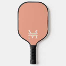 Personalisiertes Eleganpeach Monogram und Name Pickleball Schläger