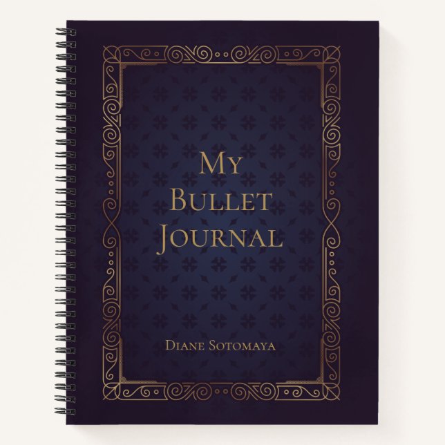 Personalisiertes Elegant Bullet Journal Notizbuch (Vorderseite)