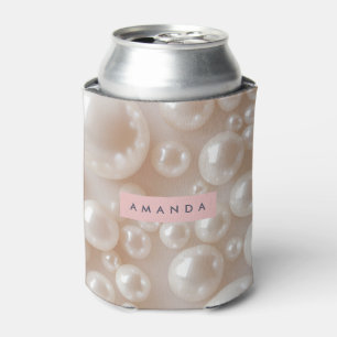 Personalisiertes Elegant Pearl Soft White Luxe Dosenkühler