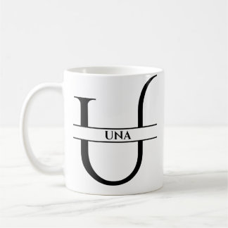 Personalisiertes Elegantes Anfangsschreiben U Kaffeetasse