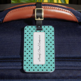 Personalisiertes elegantes Cross-Muster auf blau Gepäckanhänger