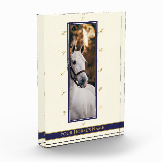 Personalisiertes Elegantes Dressage Arena Foto (Links)